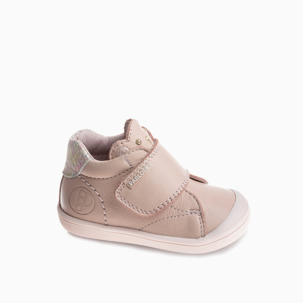 pablosky Zapatos Casual de Bebé Niña Pablosky color Rosa de Piel con Cierre adherente 044472