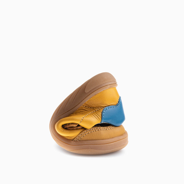 Pablosky Zapatos Casual De Bebé Niño Pablosky Color Amarillo De Piel Con Cierre Adherente 045982