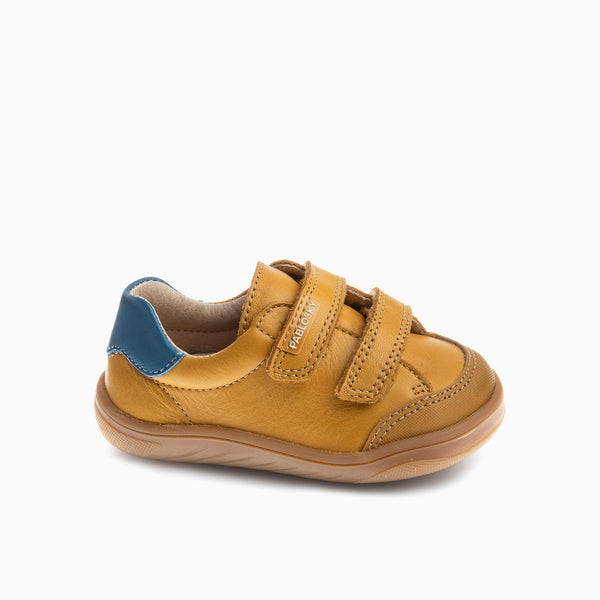 pablosky Zapatos Casual de Bebé Niño Pablosky color Amarillo de Piel con Cierre adherente 045982