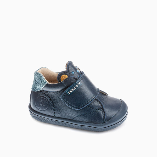 pablosky Zapatos Casual de Bebé Unisex Pablosky color Azul de Piel con Cierre adherente 044422