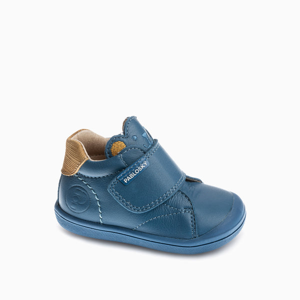 pablosky Zapatos Casual de Bebé Unisex Pablosky color Azul de Piel con Cierre adherente 044442
