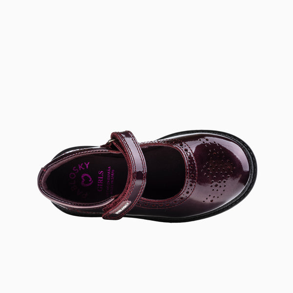 Pablosky Zapatos Casual De Niña Pablosky Color Morado De Piel Con Cierre Adherente 356299