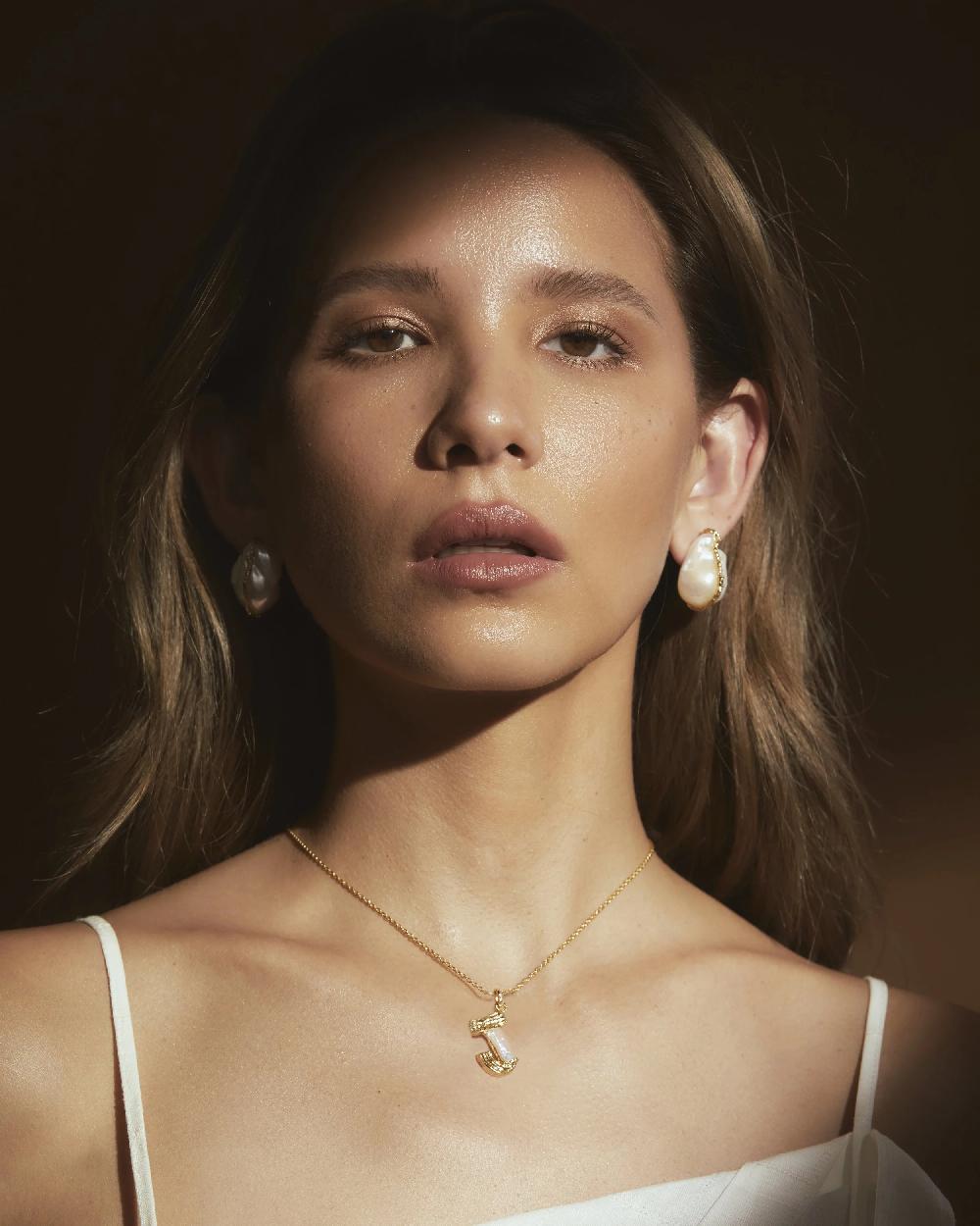 Pacharee Birch Pearl Alphabet Necklace