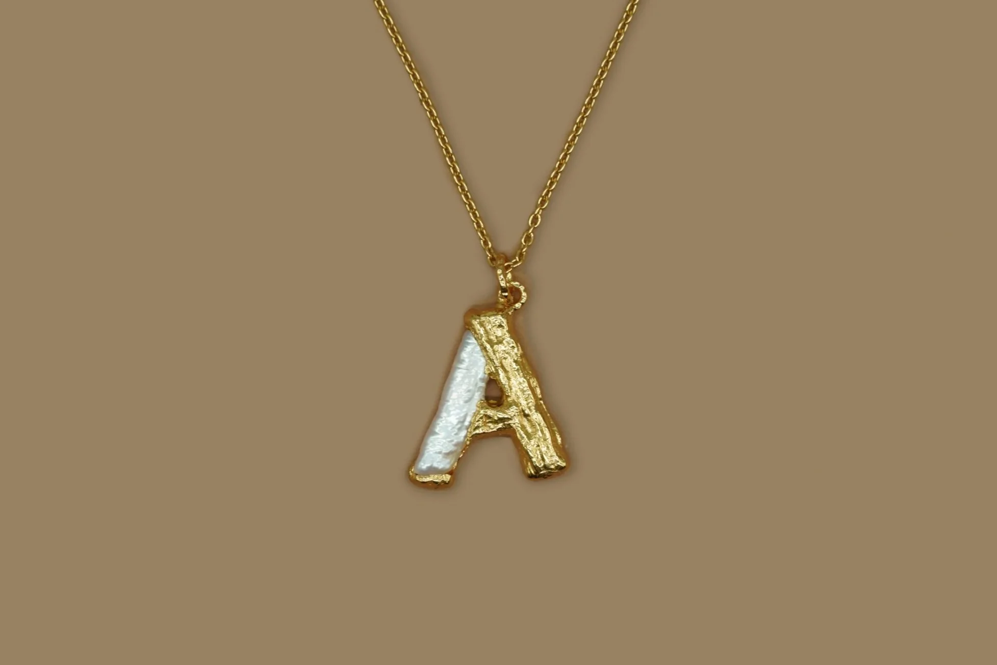 pacharee Birch Pearl Alphabet Necklace