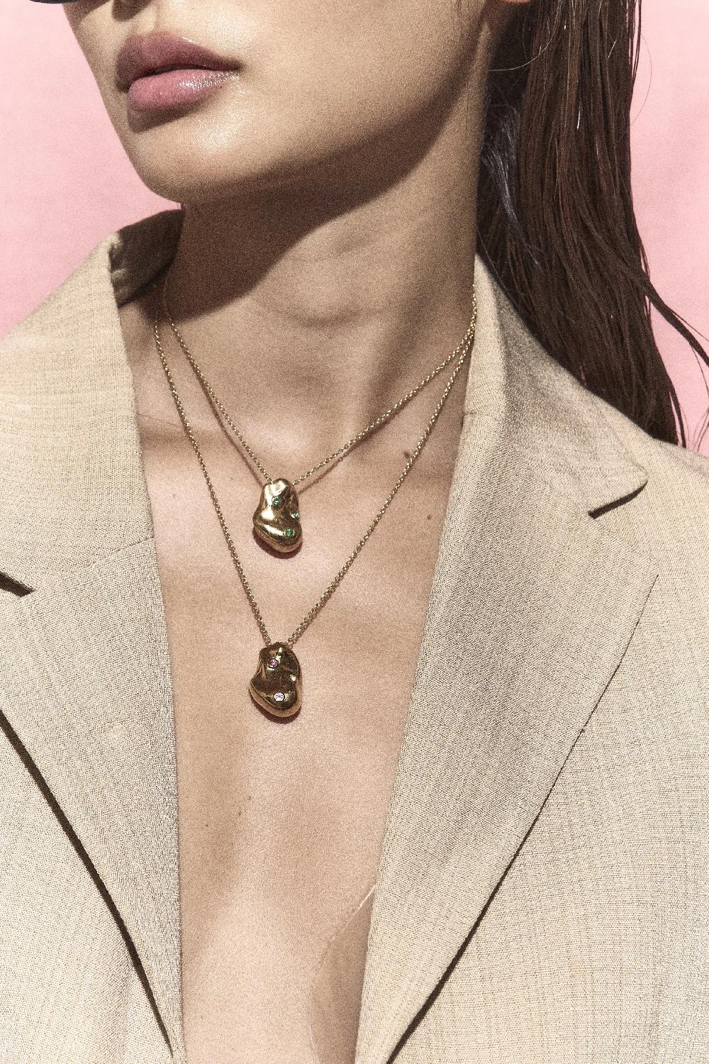 Pacharee Golden Jahn Chain Necklace