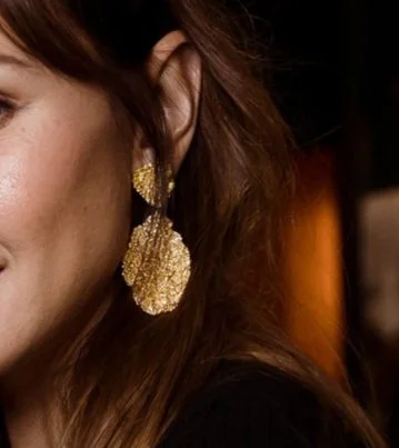Pacharee Golden Moss Dangling Earrings