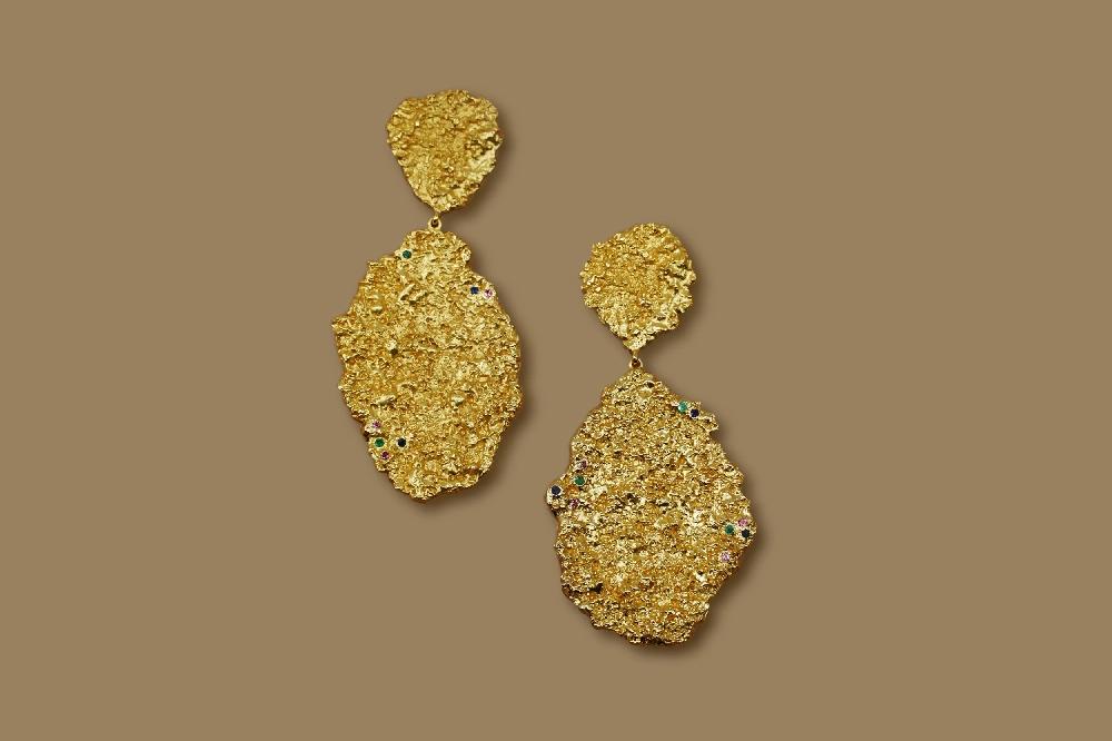 pacharee Golden Moss Dangling Earrings