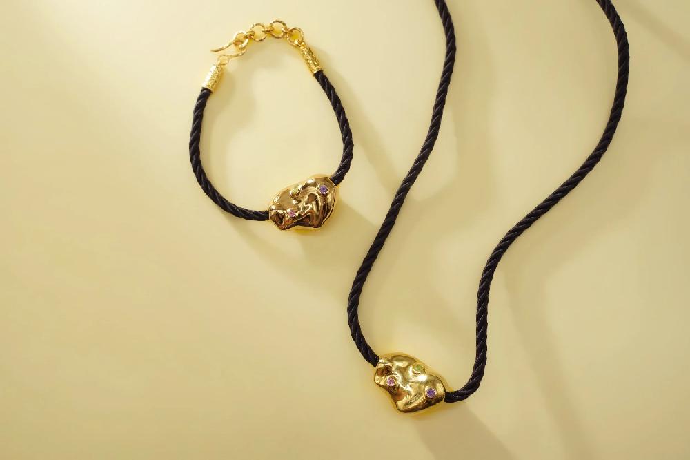 Pacharee Jahn Gold Woven Necklace