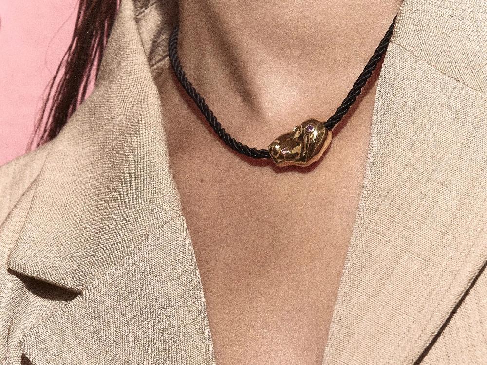Pacharee Jahn Gold Woven Necklace