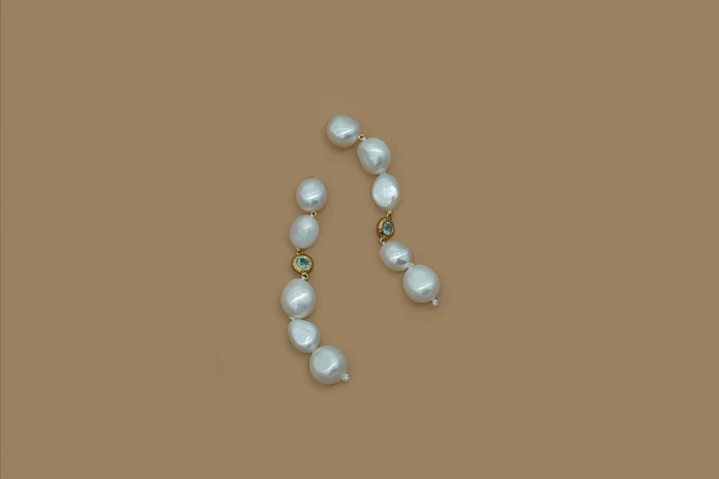 pacharee Klom Aqua Pearl Earrings