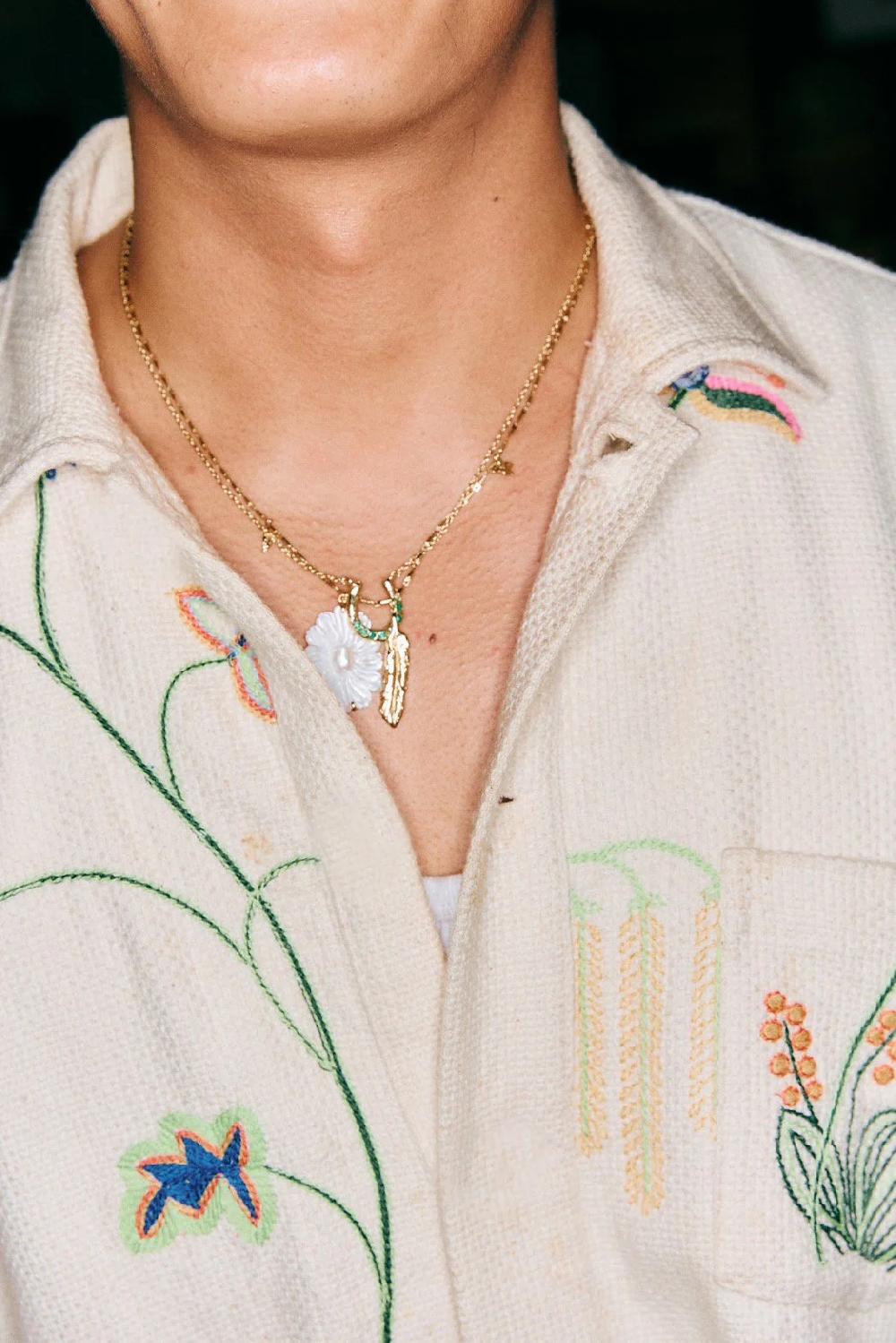 Pacharee MOP Floret Chain Necklace