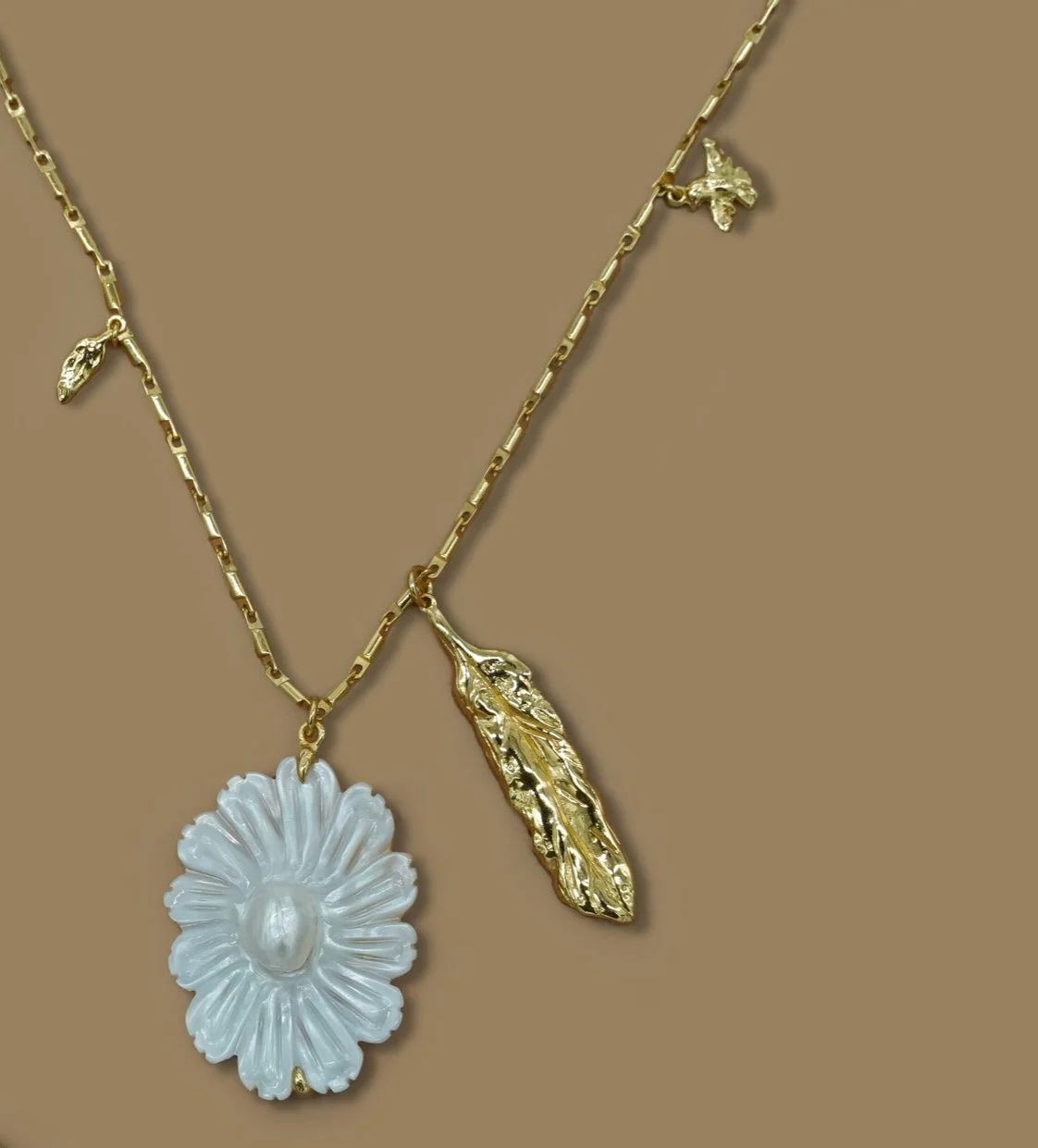 pacharee MOP Floret Chain Necklace