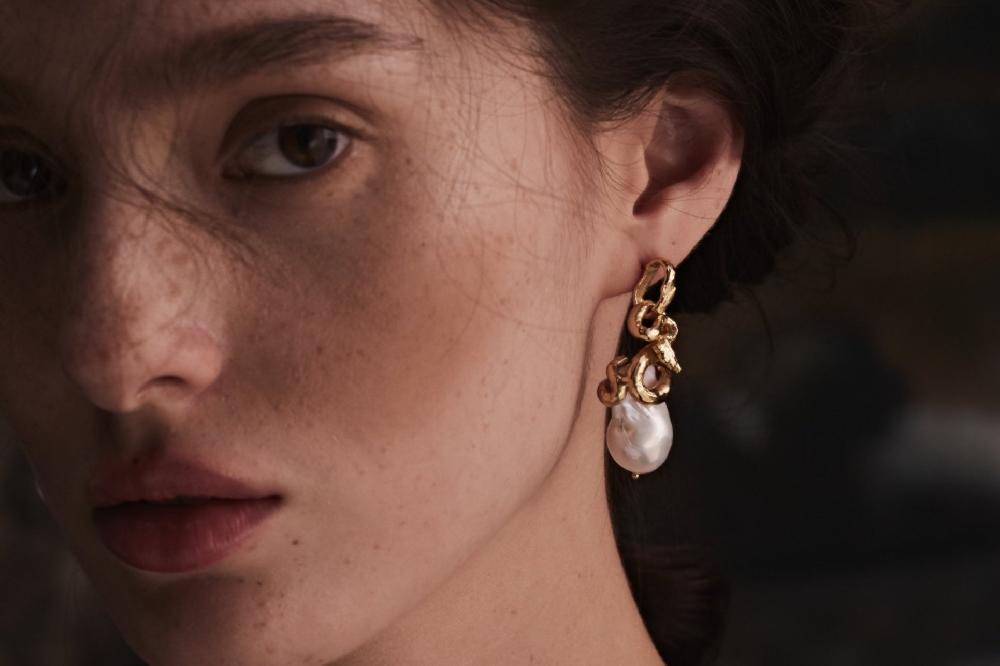 pacharee Naga Baroque Pearl Earrings