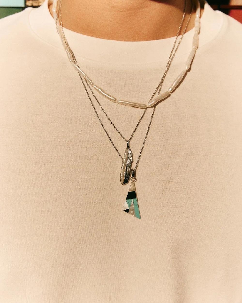 Pacharee Pearl Feather Chain Necklace