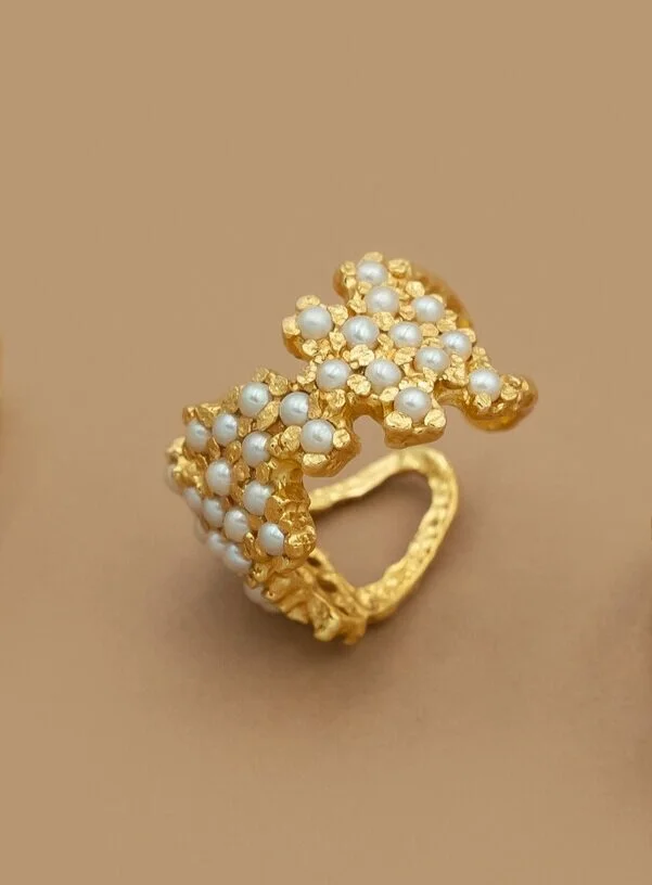 Pacharee Pearl Floret Cluster Ring