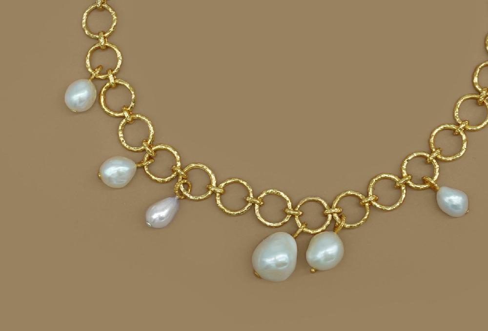 Pacharee Prado Chain Pearl Drop Necklace