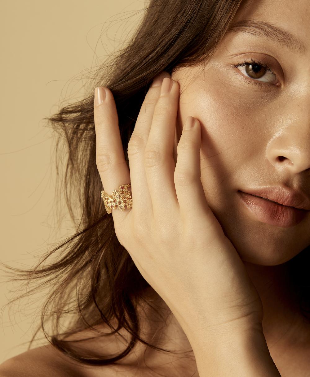 Pacharee Sapphire Floret Cluster Ring