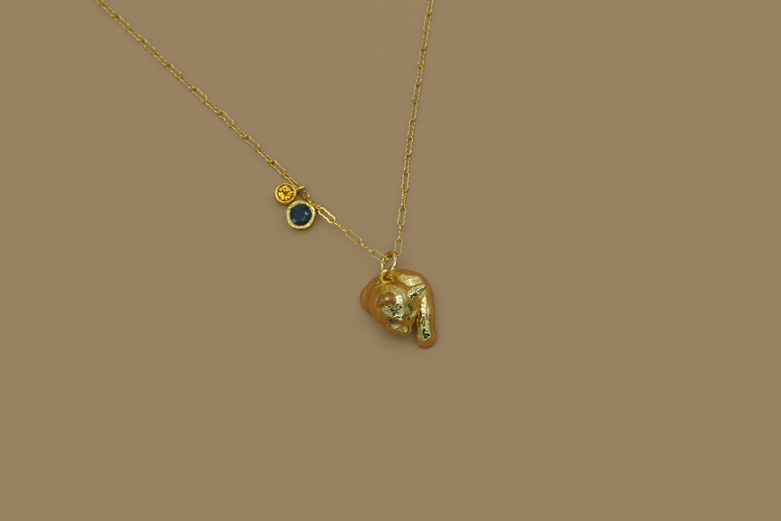 Pacharee Spirit Animal Duo Gems Chain Necklace