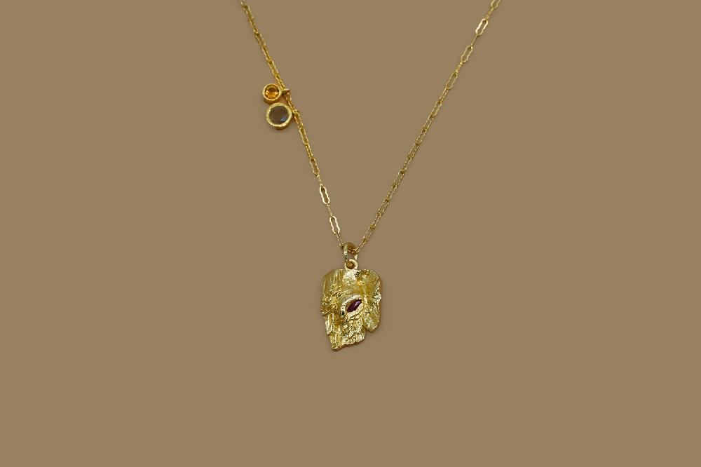Pacharee Spirit Animal Duo Gems Chain Necklace
