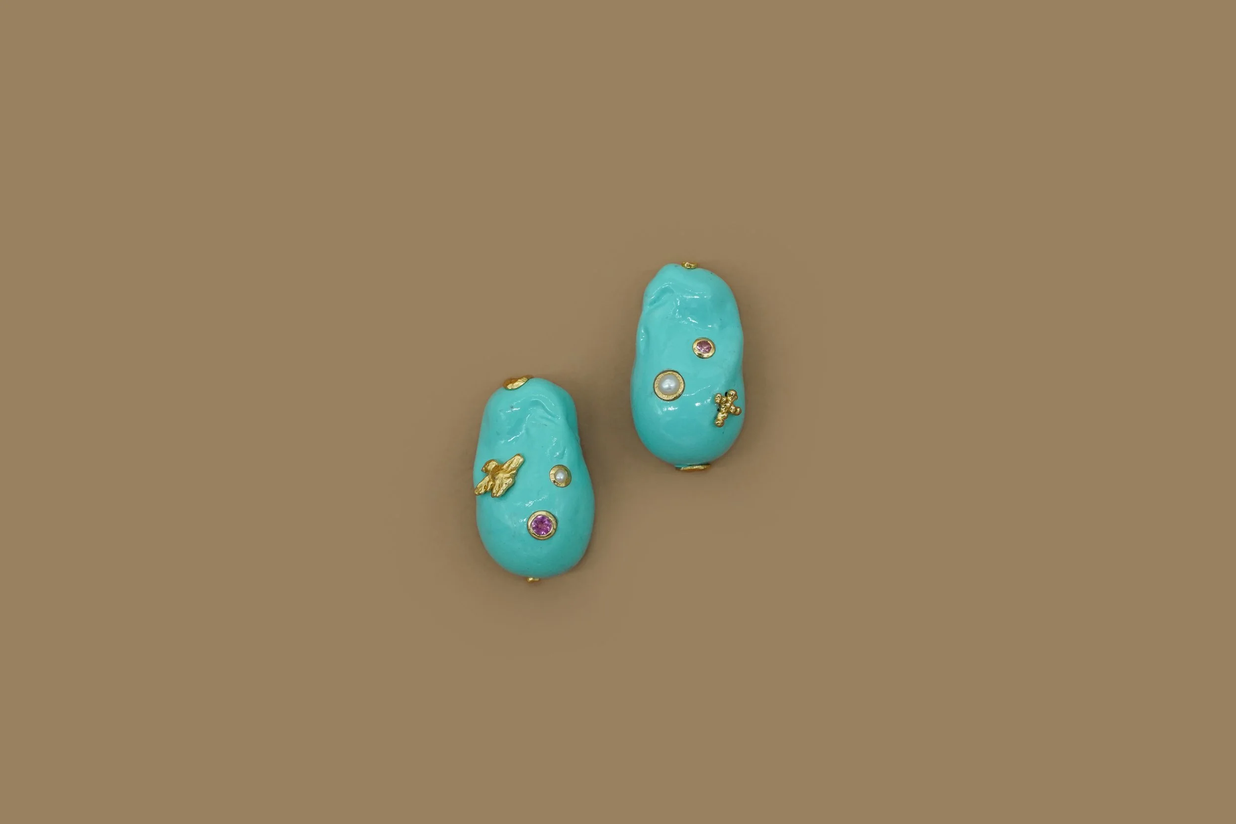 pacharee Terq Jahn Ceram Earrings