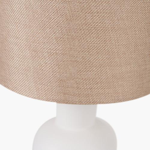 Pacific Lifestyle Aaliyah White Curved Bottle Ceramic Table Lamp