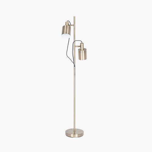 Pacific Lifestyle Aaron Antique Brass Metal Task Floor Lamp