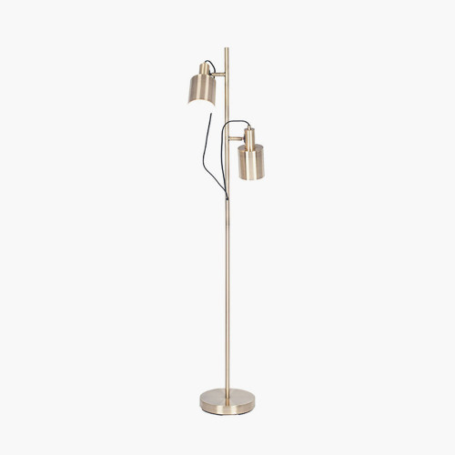 Pacific Lifestyle Aaron Antique Brass Metal Task Floor Lamp