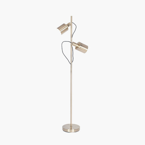 Pacific Lifestyle Aaron Antique Brass Metal Task Floor Lamp