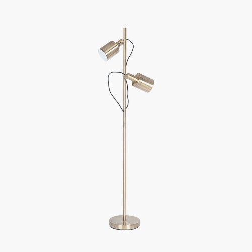 pacific lifestyle Aaron Antique Brass Metal Task Floor Lamp