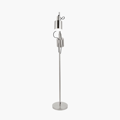 Pacific Lifestyle Aaron Brushed Chrome Metal Task Floor Lamp