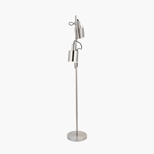 Pacific Lifestyle Aaron Brushed Chrome Metal Task Floor Lamp