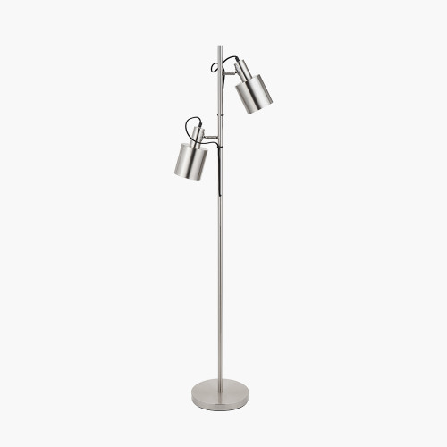 pacific lifestyle Aaron Brushed Chrome Metal Task Floor Lamp