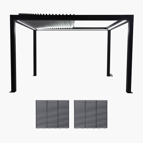 pacific lifestyle Abierto Full Electric 3m x 4m inc LED complete with 2 x 3m Fixed Louvre Panels Delivery and Installation pacific lifestyle Abierto Full Electric 3m x 4m inc LED complete with 2 x 3m Fixed Louvre Panels Delivery and Installation