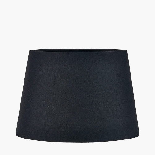 pacific lifestyle Adelaide 25cm Black Tapered Cotton Mix Lampshade