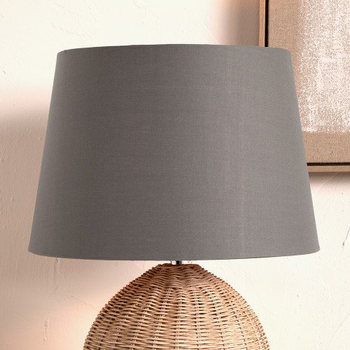 Pacific Lifestyle Adelaide 25cm Steel Grey Tapered Cotton Mix Lampshade