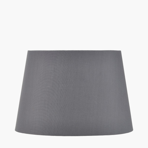 pacific lifestyle Adelaide 25cm Steel Grey Tapered Cotton Mix Lampshade