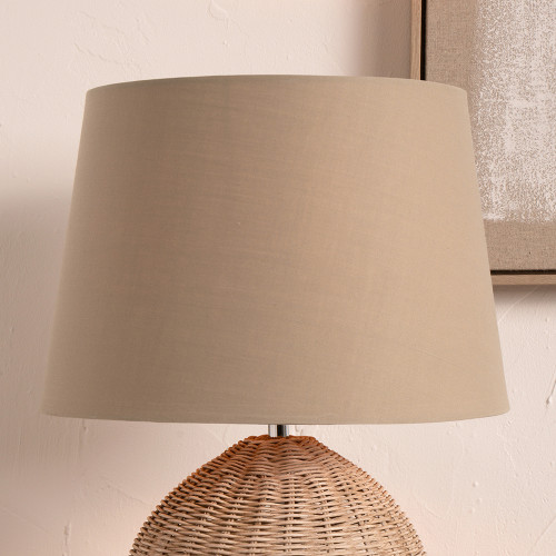 Pacific Lifestyle Adelaide 25cm Taupe Tapered Cotton Mix Lampshade