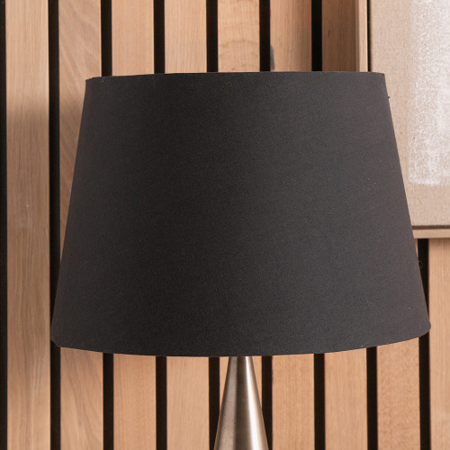 Pacific Lifestyle Adelaide 30cm Black Tapered Cotton Mix Lampshade