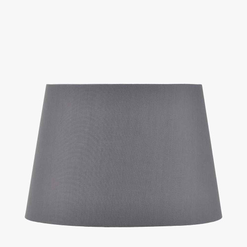pacific lifestyle Adelaide 35cm Steel Grey Tapered Cotton Mix Lampshade