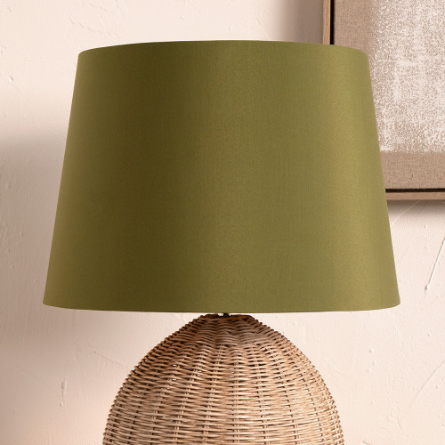 Pacific Lifestyle Adelaide 40cm Sage Tapered Cotton Mix Lampshade