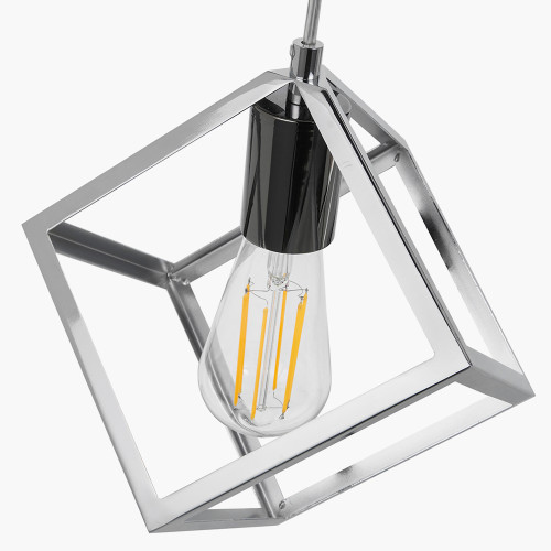 Pacific Lifestyle Alessio Shiny Nickel Metal 3 Cube Pendant