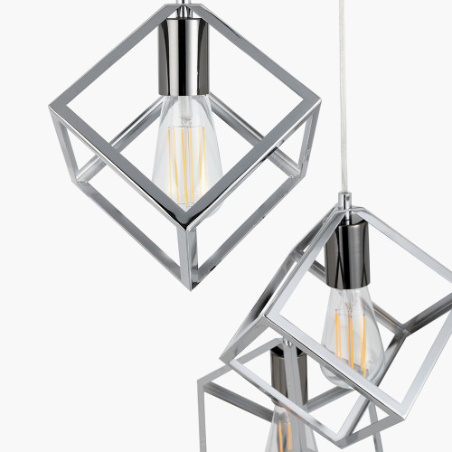 Pacific Lifestyle Alessio Shiny Nickel Metal 5 Cube Pendant