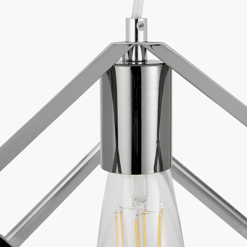 Pacific Lifestyle Alessio Shiny Nickel Metal 5 Cube Pendant