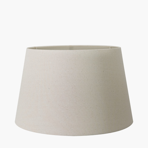 Pacific Lifestyle Alia Grey Wash Turned Mango Wood Floor Lamp Base With Coast 50cm Cream Calico Tapered Lampshade