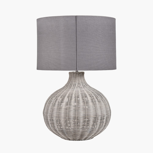 Pacific Lifestyle Allona Grey Wash Rattan Table Lamp