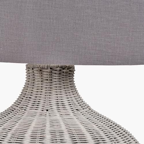 Pacific Lifestyle Allona Grey Wash Rattan Table Lamp