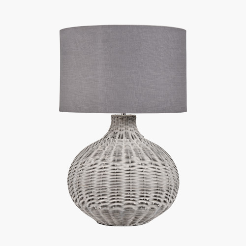 pacific lifestyle Allona Grey Wash Rattan Table Lamp