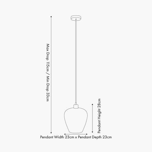 Pacific Lifestyle Almada Textured Clear Glass Pendant