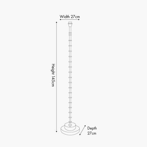Pacific Lifestyle Almas Silver Metal Floor Lamp Base