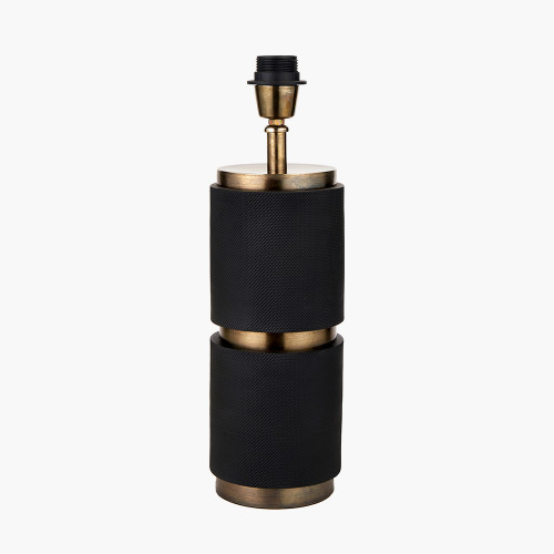 Pacific Lifestyle Alnico Black And Brass Metal Textured Table Lamp Base